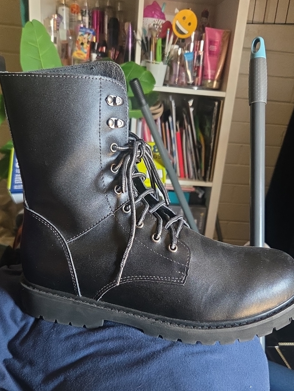 Men's Black Lace-Up Tactical Boots - Rugged Everyday Wear